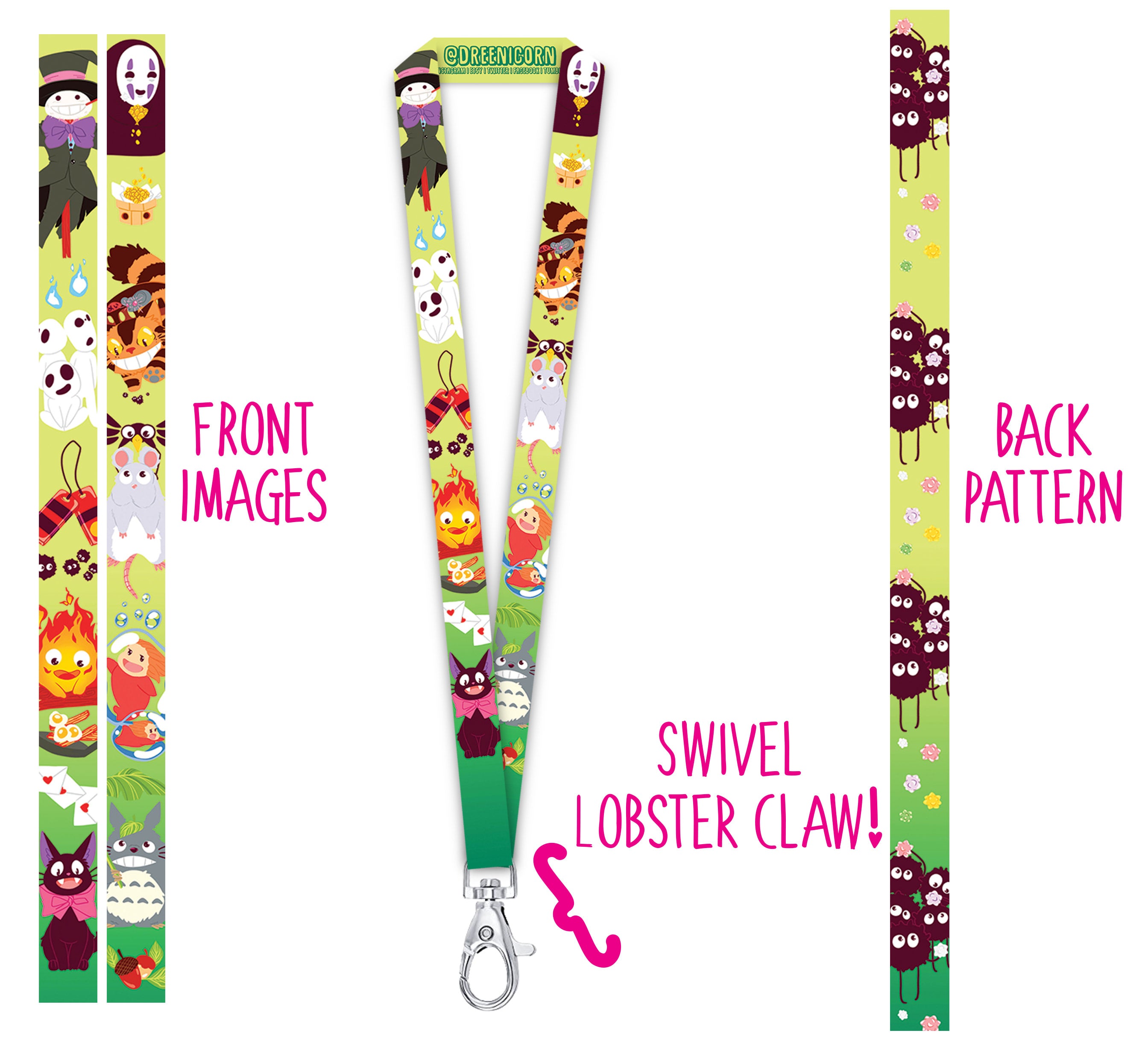 Ghibli Friends Lanyard Dreenicorn ghibli-friends-lanyard-dreenicorn